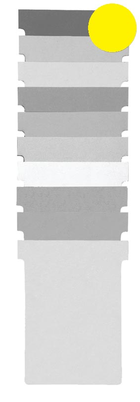 Nobo T-planbordkaarten index 2, ft 85 x 60 mm, geel afbeelding