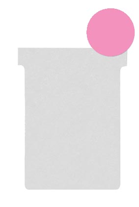 Nobo T-planbordkaarten index 2, ft 85 x 60 mm, roze afbeelding