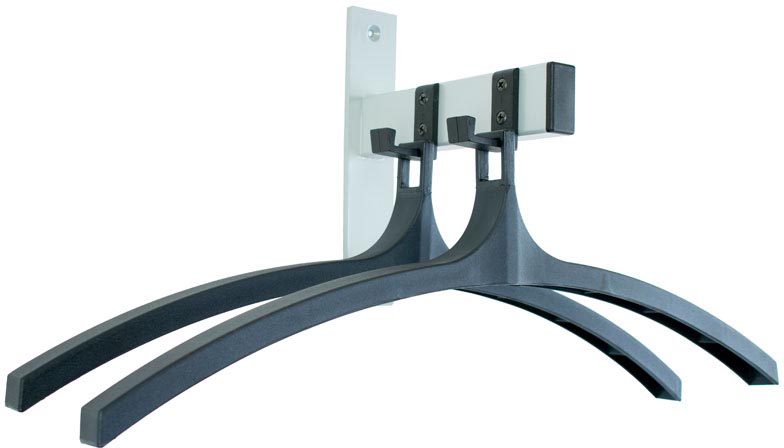 V-part wandgarderobe, 2 haken met hangers afbeelding