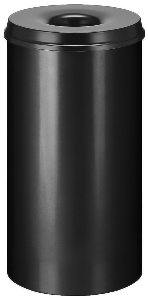 V-part vlamdovende papierbak 50 l, zwart
