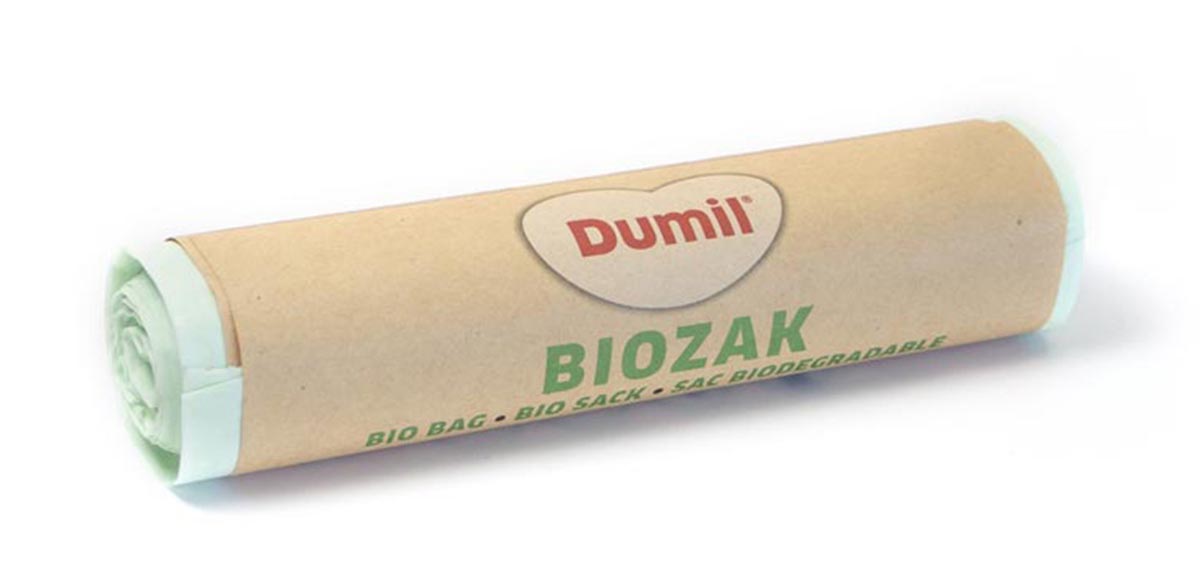 Dumil bio vuilniszak voor GFT, 16 micron, 60 l, groen, rol van 5 stuks
