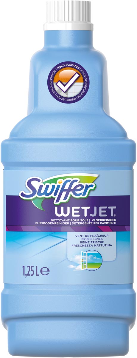 Swiffer Wetjet vloerreiniger Frisse Bries, fles van 1,25 l Swiffer Wetjet vloerreiniger Frisse Bries, fles van 1,25 l