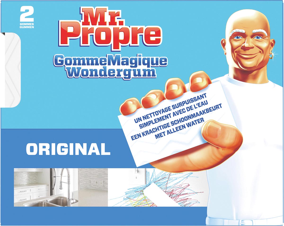 Mr. Proper wondergom Original, pak van 2 stuks Mr. Proper wondergom Original, pak van 2 stuks