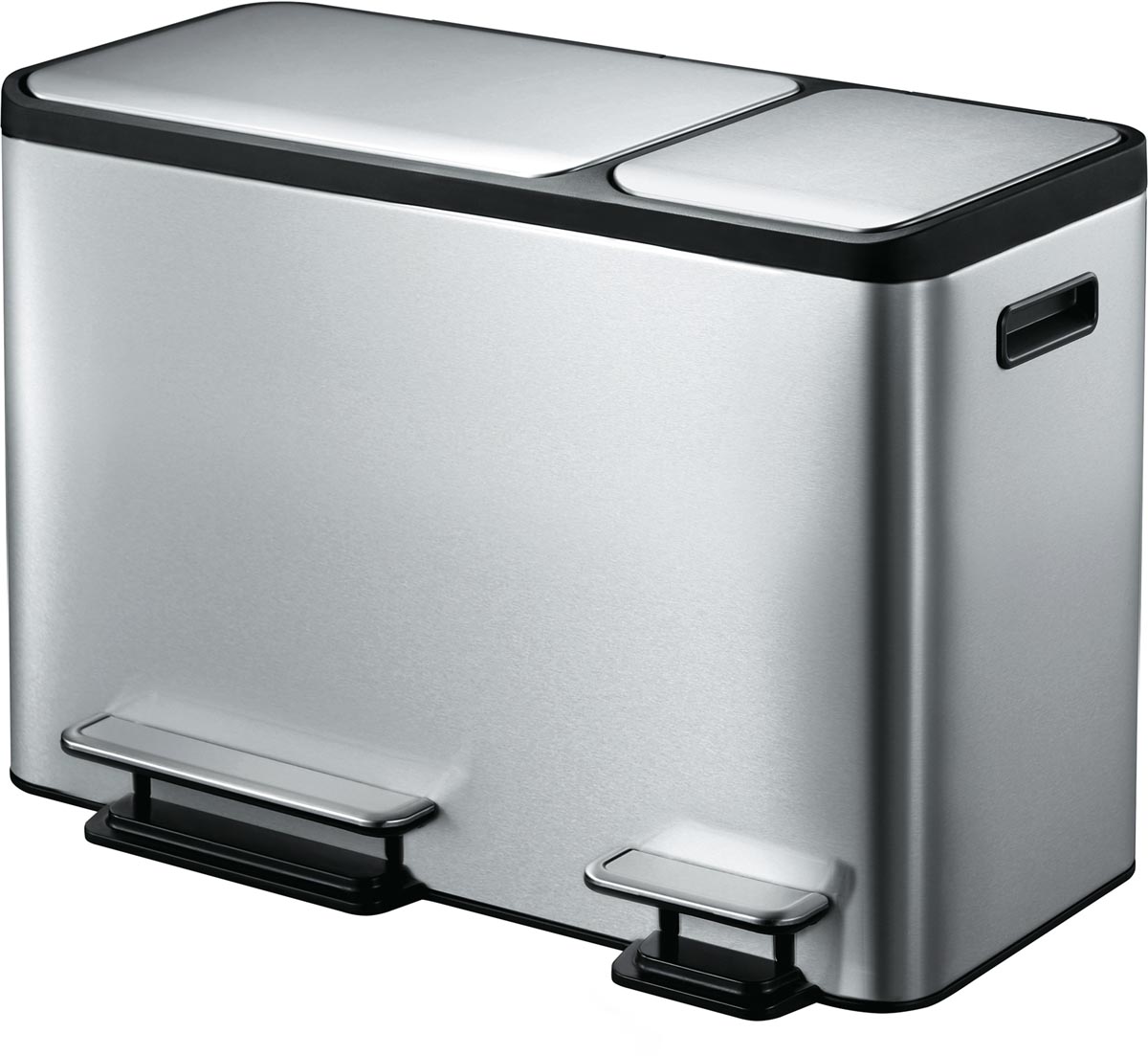 Eko Ecocasa Recycler pedaalemmer 24 + 12 l, mat RVS Eko Ecocasa Recycler pedaalemmer 24 + 12 l, mat RVS
