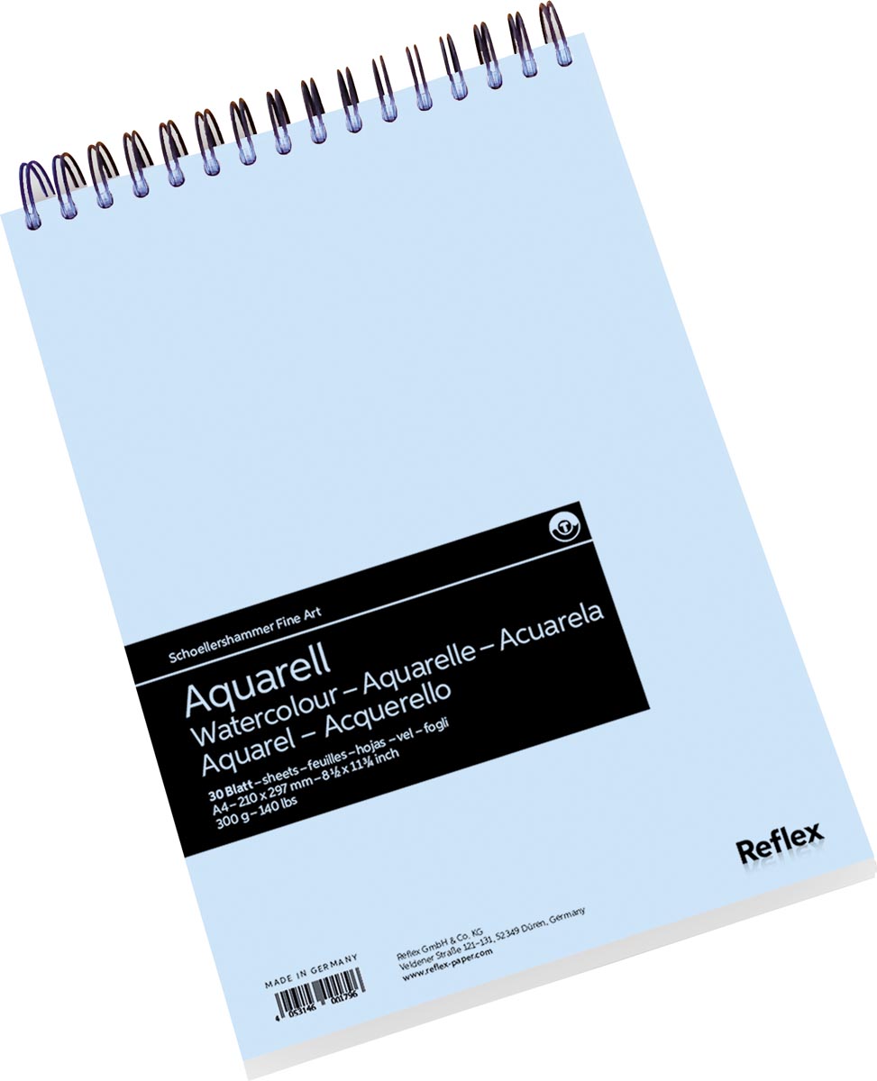 Schoellershammer aquarelpapier, A4, 300 g/m², spiraalblok van 30 vel Schoellershammer aquarelpapier, A4, 300 g/m², spiraalblok van 30 vel