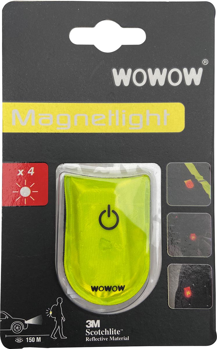 Wowow Magnetlight lampje, 4 rode leds, met magneetsluiting, met batterij afbeelding