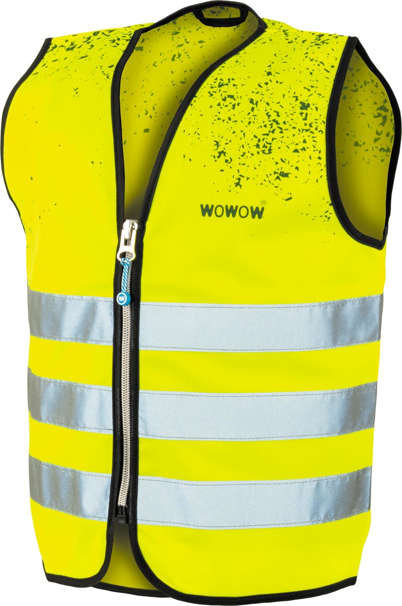 Wowow Schlamm Jacket, fluohesje voor kinderen, geel, small