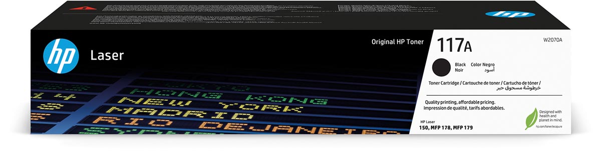 HP toner 117A, 1.000 pagina&apos;s, OEM W2070A, zwart