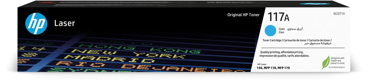 HP toner 117A, 700 pagina&apos;s, OEM W2071A, cyaan