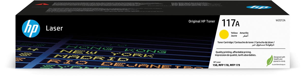 HP toner 117A, 700 pagina's, OEM W2072A, geel HP toner 117A, 700 pagina's, OEM W2072A, geel