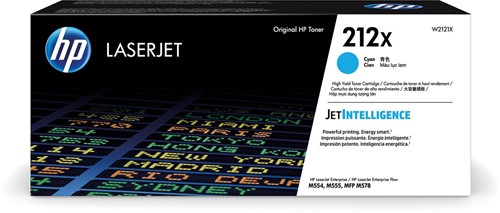HP toner 212X, 10.000 pagina's, OEM W2121X, cyaan