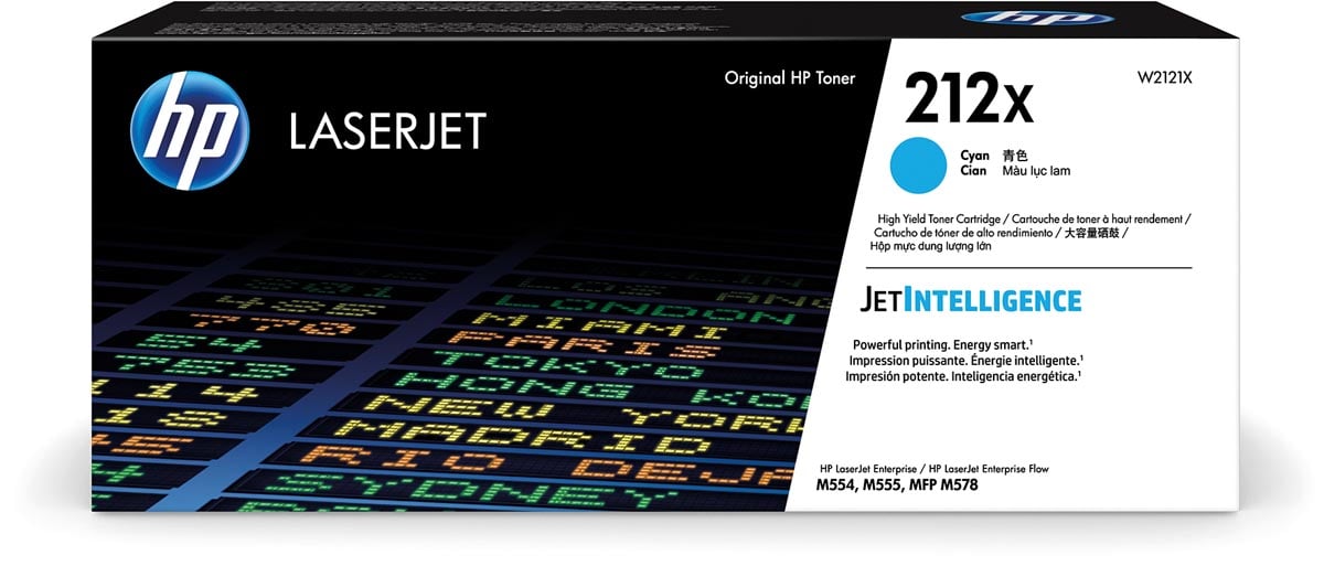 HP toner 212X, 10.000 pagina's, OEM W2121X, cyaan HP toner 212X, 10.000 pagina's, OEM W2121X, cyaan