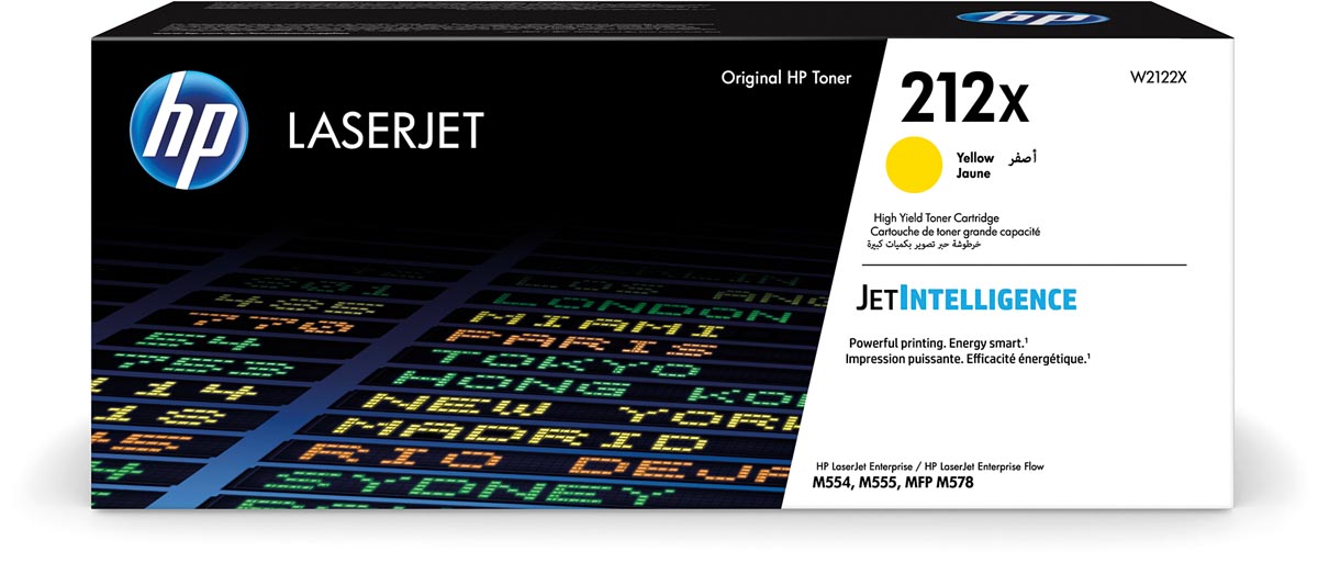 HP toner 212X, 10.000 pagina's, OEM W2122X, geel HP toner 212X, 10.000 pagina's, OEM W2122X, geel