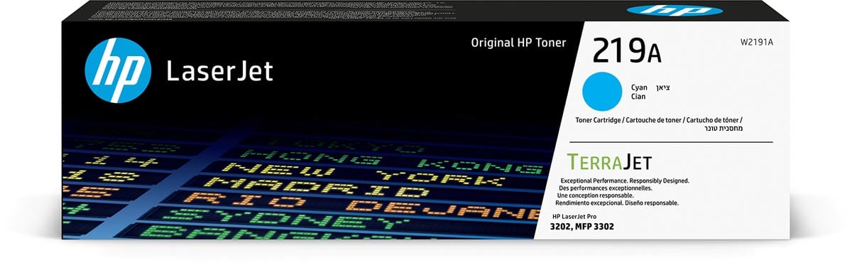 HP toner 219A, 1.200 pagina&apos;s, OEM W2191A, cyaan afbeelding