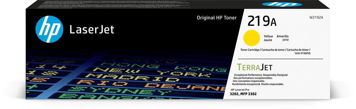 HP toner 219A, 1.200 pagina&apos;s, OEM W2192A, geel afbeelding