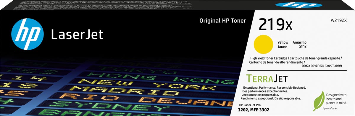 HP toner 219X, 2.500 pagina's, OEM W2192X, geel