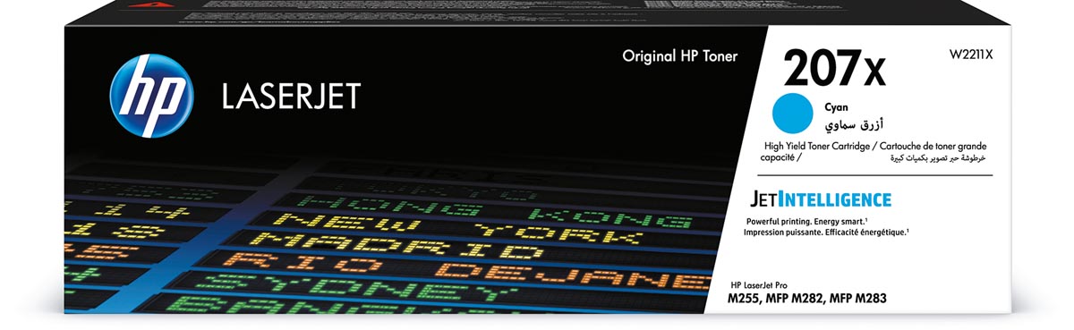 HP toner 207X, 2.450 pagina&apos;s, OEM W2211X, cyaan afbeelding
