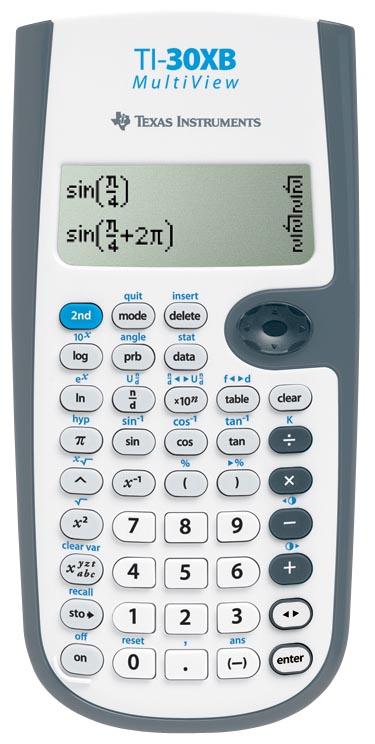 Texas wetenschappelijke rekenmachine TI-30XB Multiview, werkt op batterijen Texas wetenschappelijke rekenmachine TI-30XB Multiview, werkt op batterijen