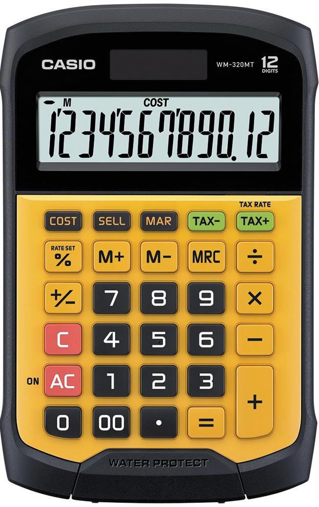 Casio waterbestendige bureaurekenmachine WM-320MT afbeelding