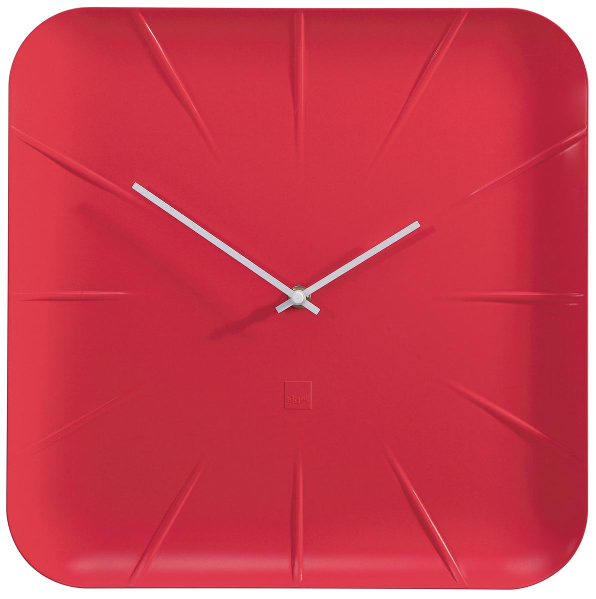 Sigel wandklok Inu, ft 35 x 35 x 4,5 cm, rood