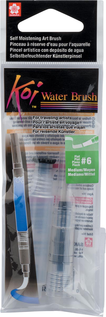 Sakura Koi Water Brush penseel, platte punt, medium