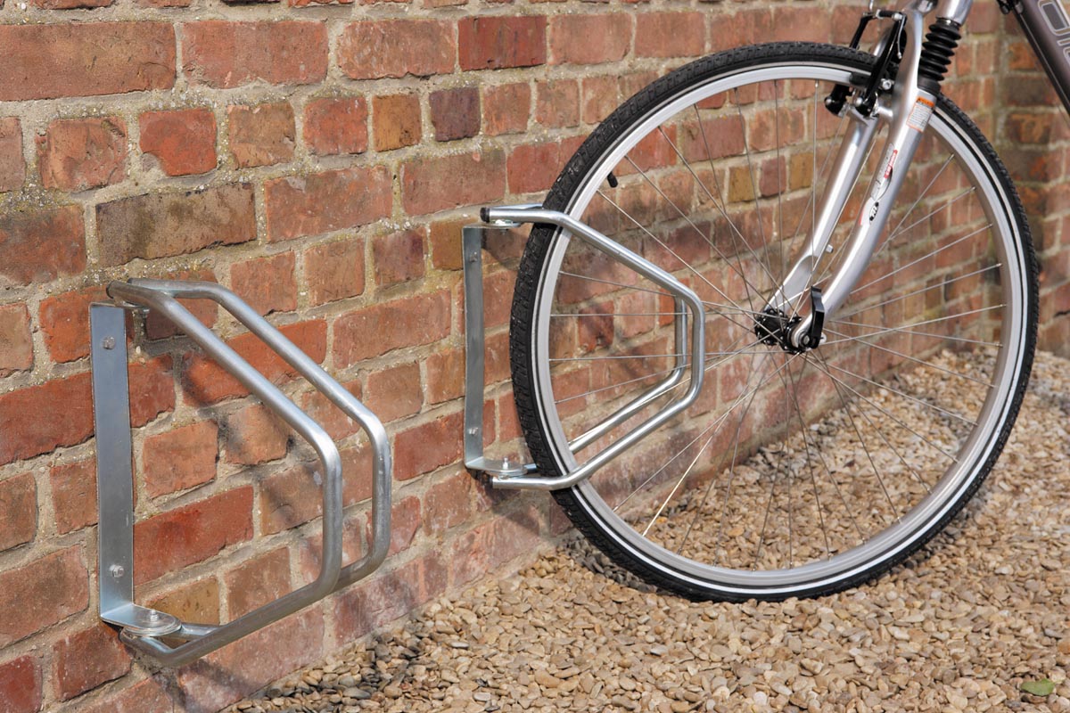 Mottez individuele fietshouder voor muur afbeelding